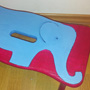 Schemel bemalt: Elefant